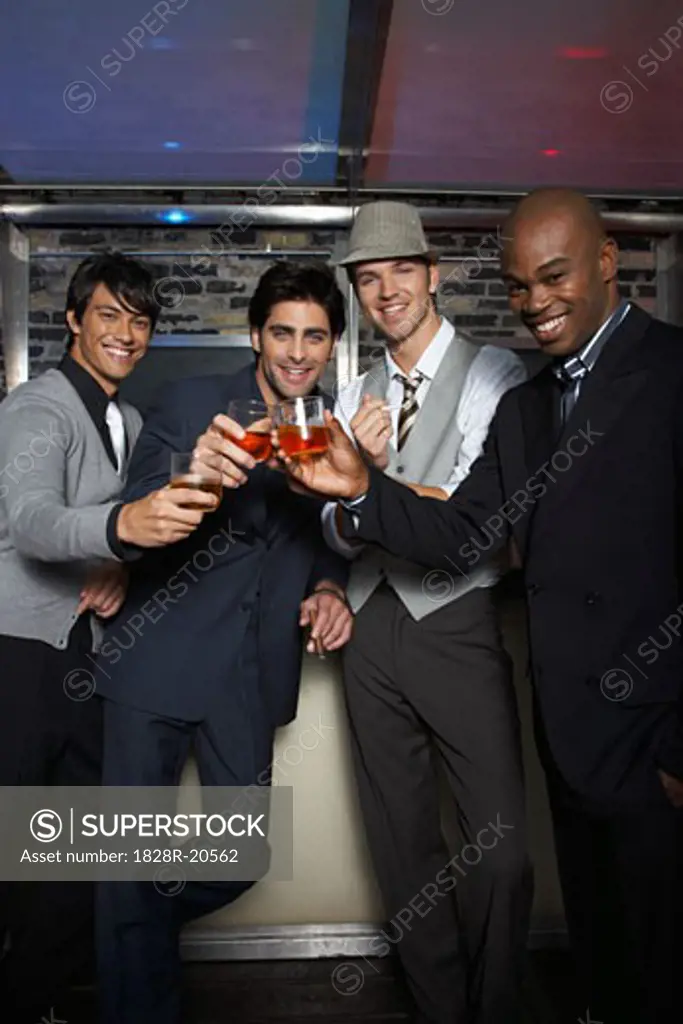 Portrait of Men at a Bar   