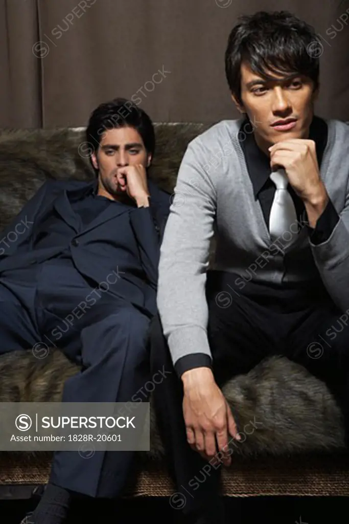 Portrait of Men on Couch   