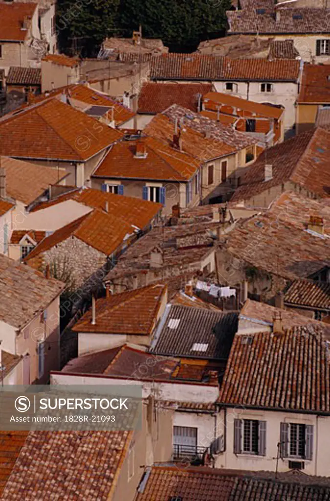 Overview of Town, Provence, France   