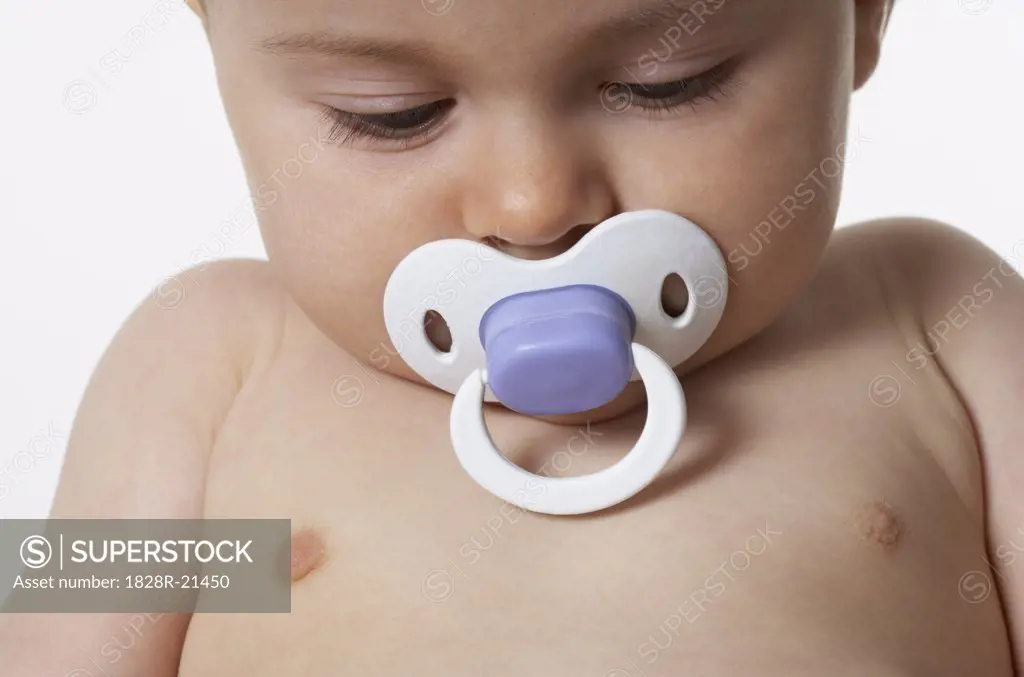 Portrait of Baby with Pacifier   