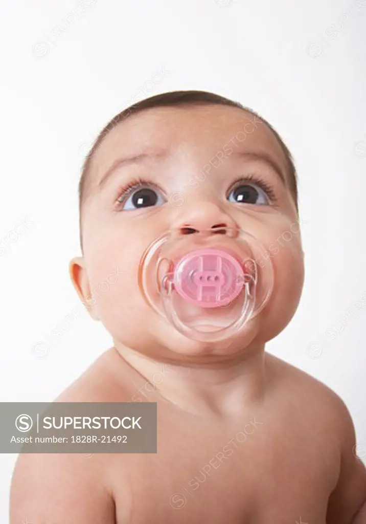 Portrait of Baby with Pacifier   
