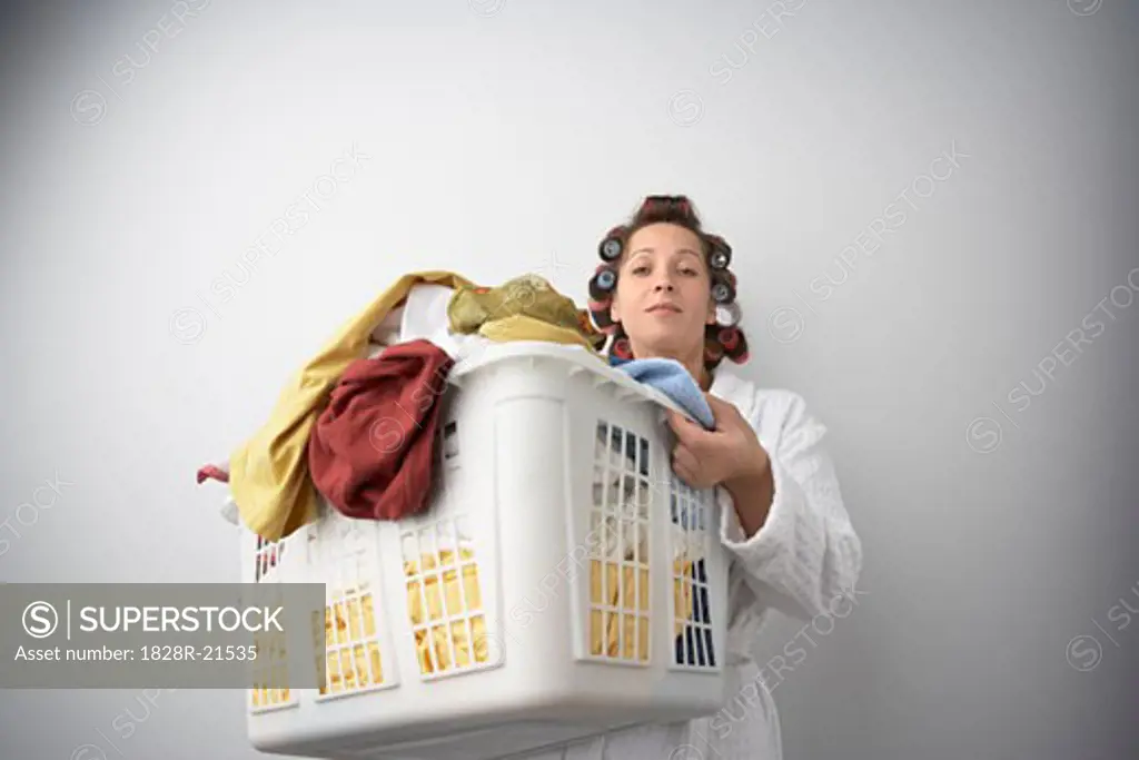 Woman with Laundry   