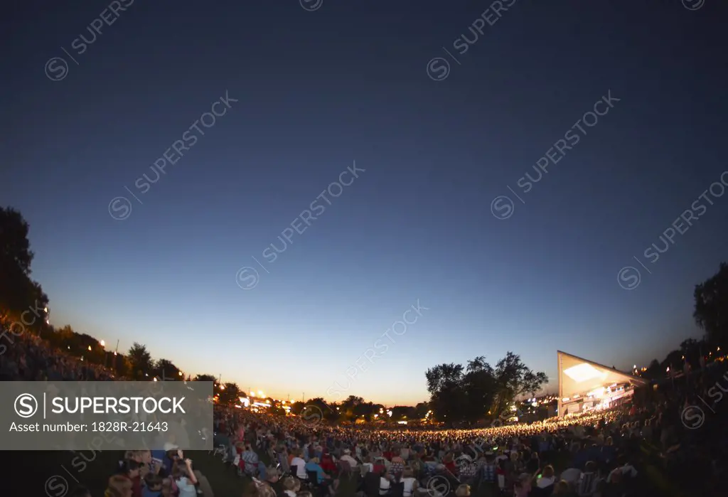 Crowd at Outdoor Concert, Peterborough, Ontario, Canada   