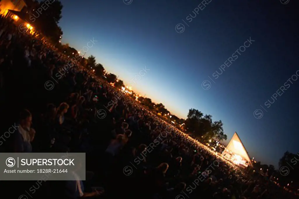 Crowd at Outdoor Concert, Peterborough, Ontario, Canada   