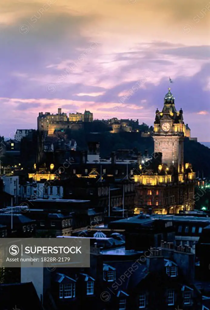 Cityscape at Dusk Edinburgh, Scotland   