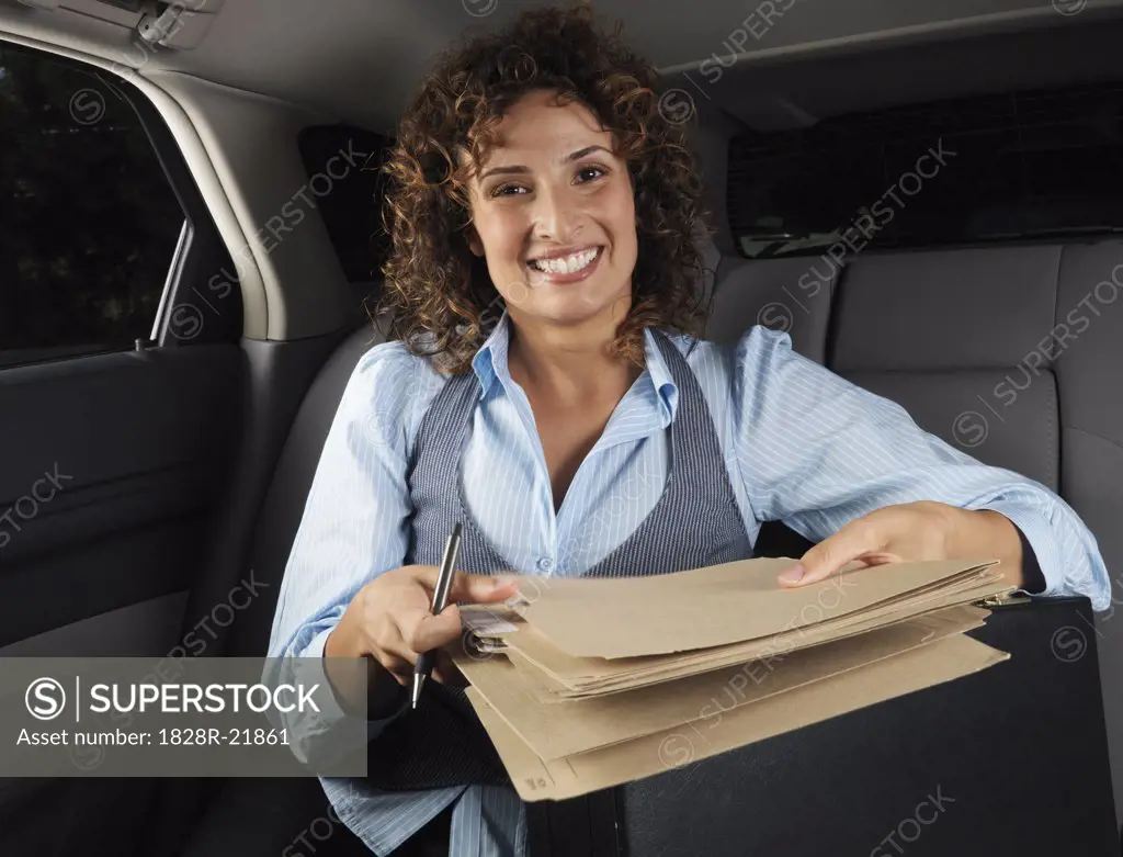 Businesswoman in Car   