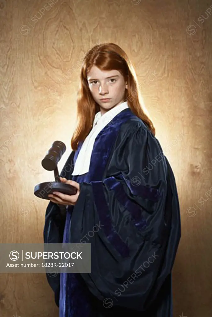 Portrait of Girl Dressed as Judge   
