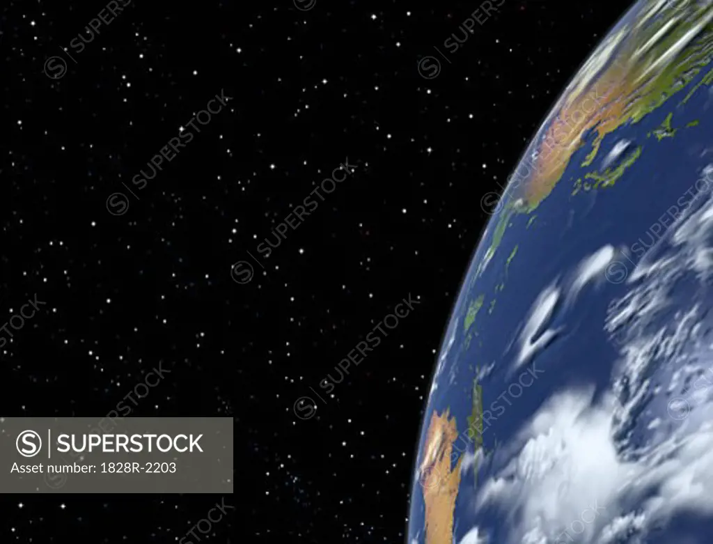 Globe in Starry Sky Pacific Rim   