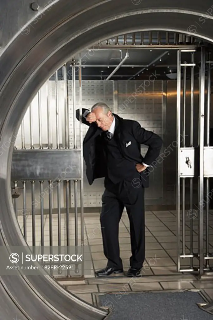 Man in Bank Vault   