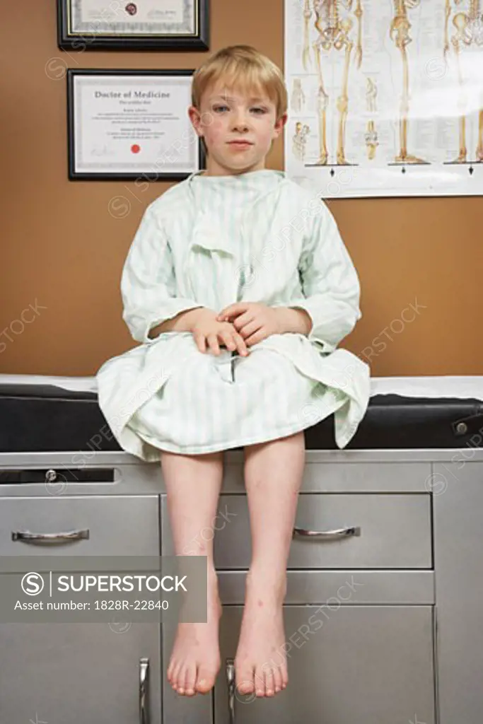 Portrait of Boy at Doctor's Office   
