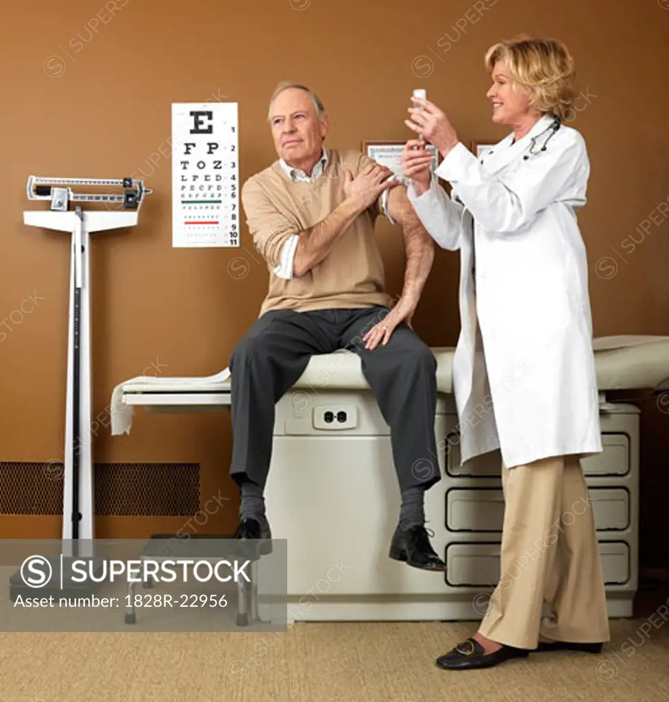 Doctor Giving Patient Needle   