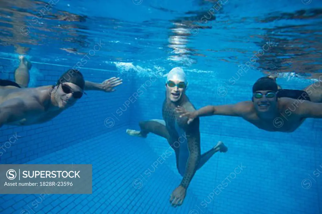 Men in Swimming Pool   
