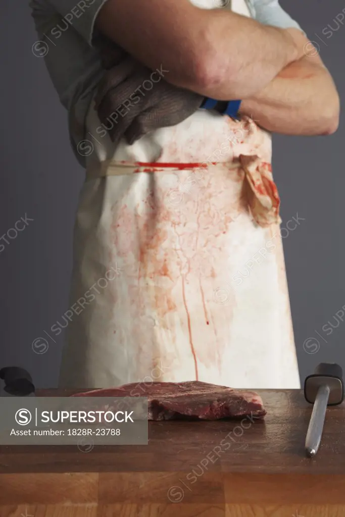 Meat on Butcher's Table   