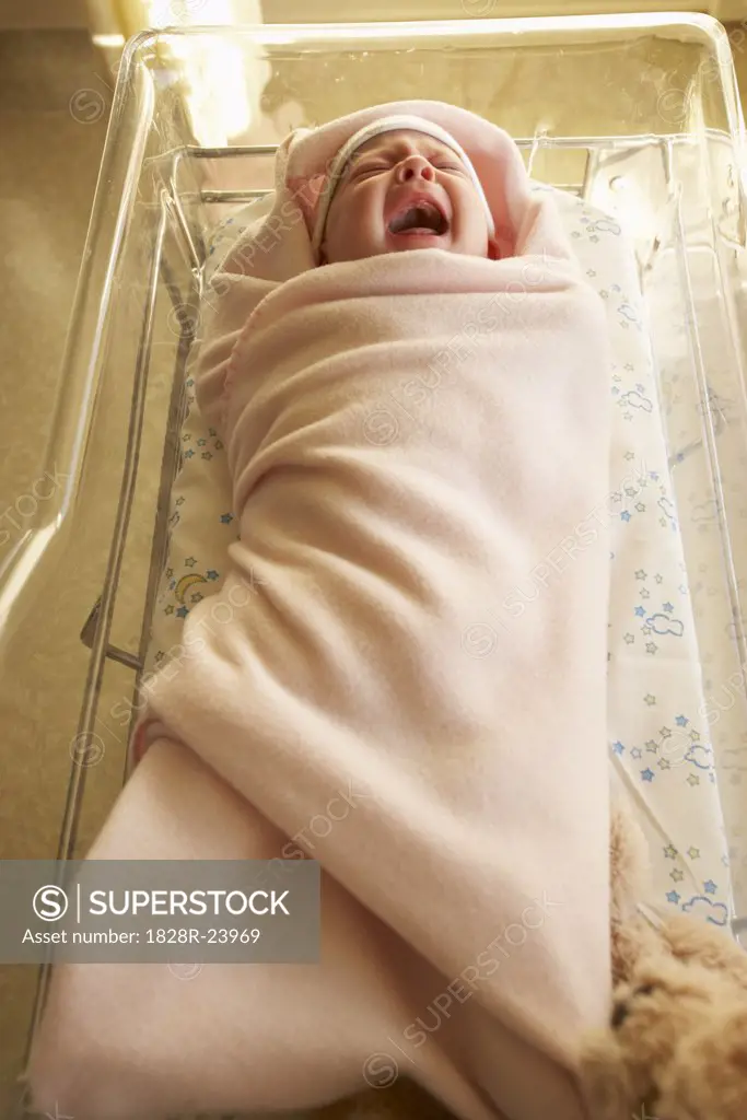 Baby Crying in Bassinet   