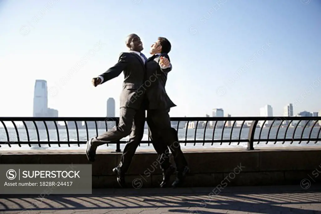 Businessmen Jumping   