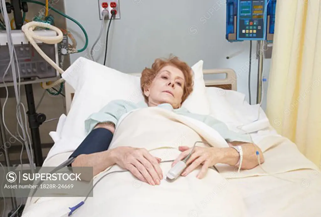 Patient in Hospital Bed   
