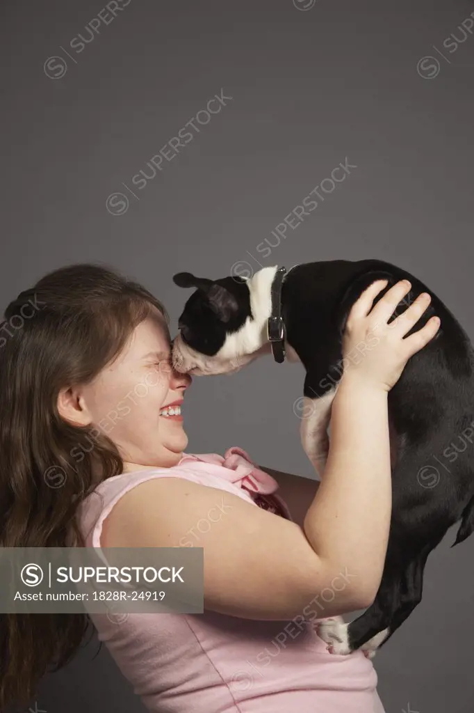 Girl with Dog   