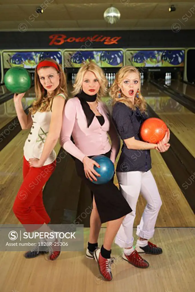 Portrait of Women Bowling   