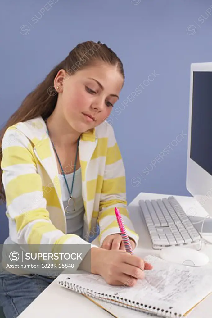 Girl Studying   