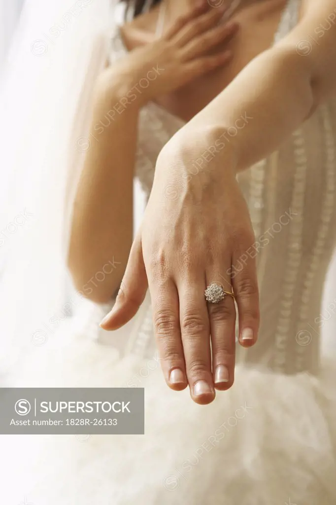 Bride Showing Wedding Ring   