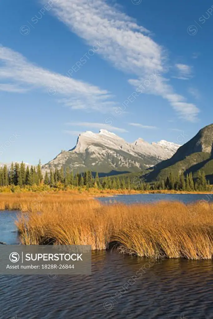 Vermillion Lake and Mount Rundle in Autumn, Banff National Park, Alberta, Canada   