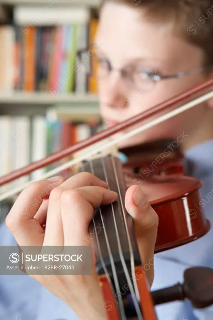 Boy Playing Violin   