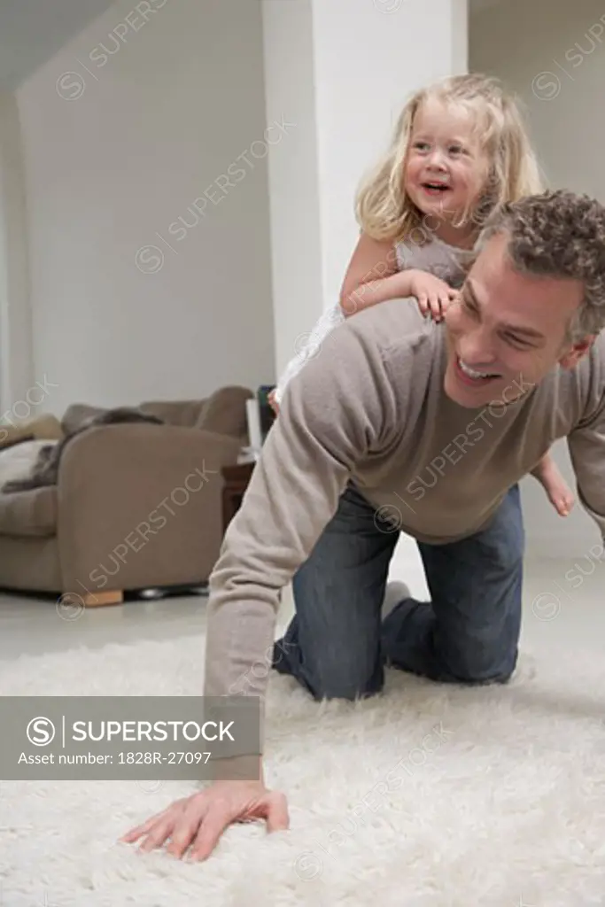 Father and Daughter Playing   