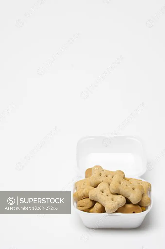 Dog Treats in Styrofoam Container   