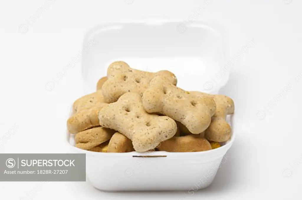 Dog Treats in Styrofoam Container   