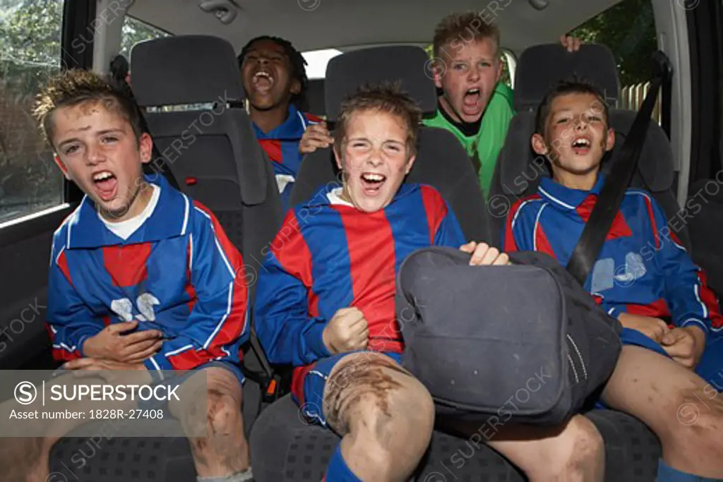 Soccer Players in Minivan   