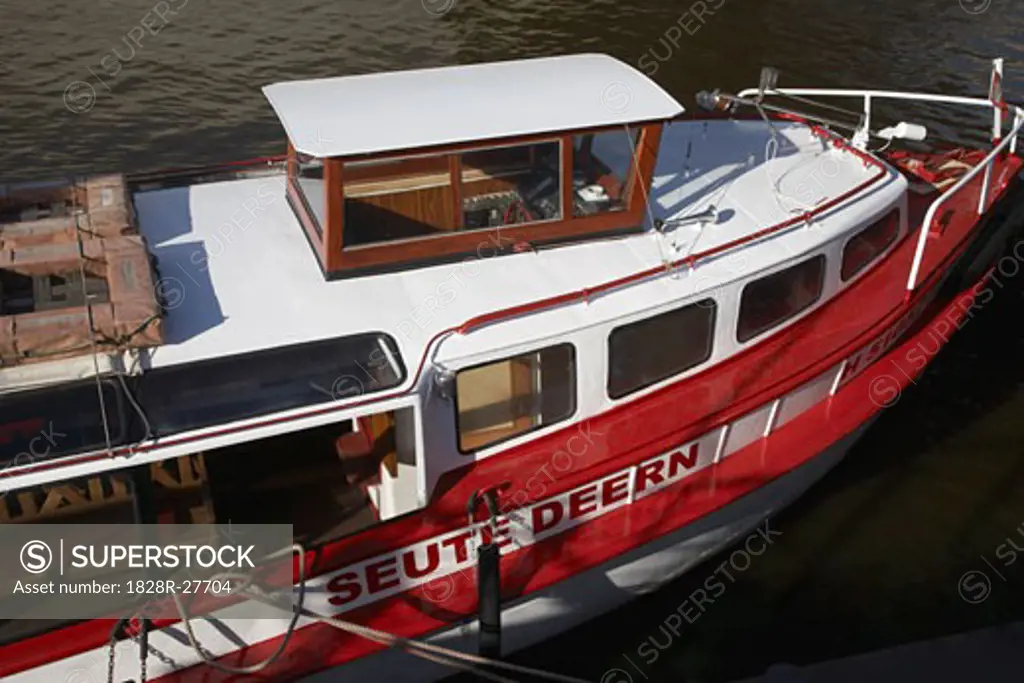 Tour Boat on Hamburg Harbour, Hamburg, Germany   