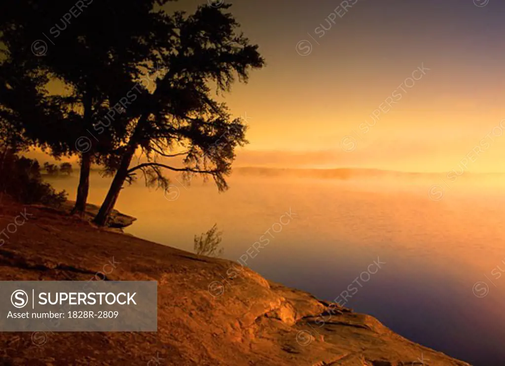 Caddy Lake at Sunrise Whiteshell Provincial Park Manitoba, Canada   