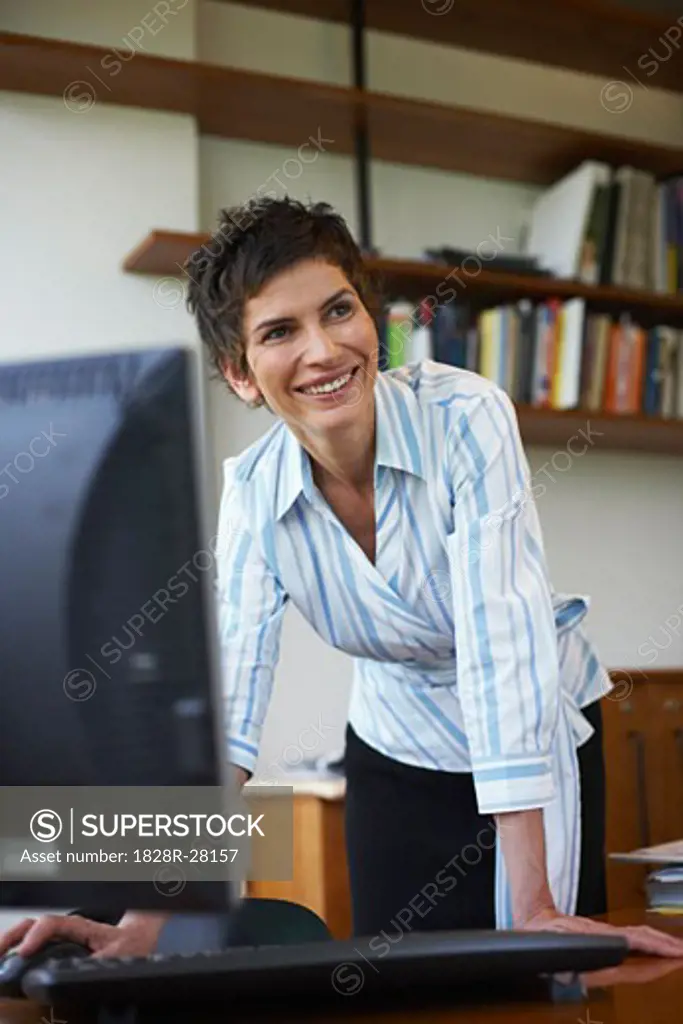 Woman in Home Office   