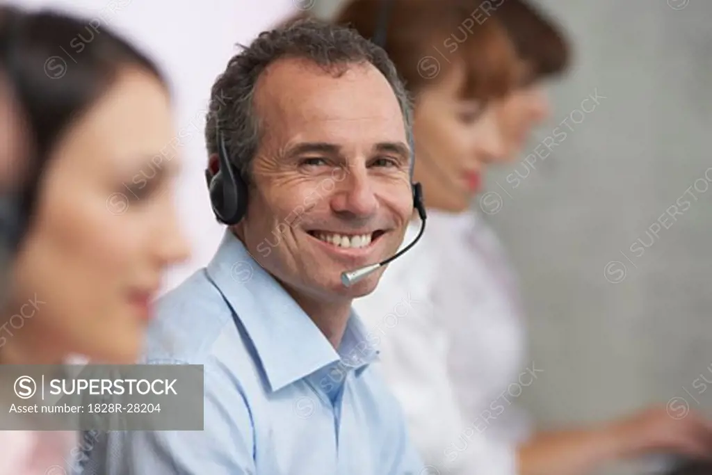 Businessman with Headset   