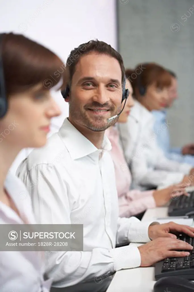 Businessman with Headset   