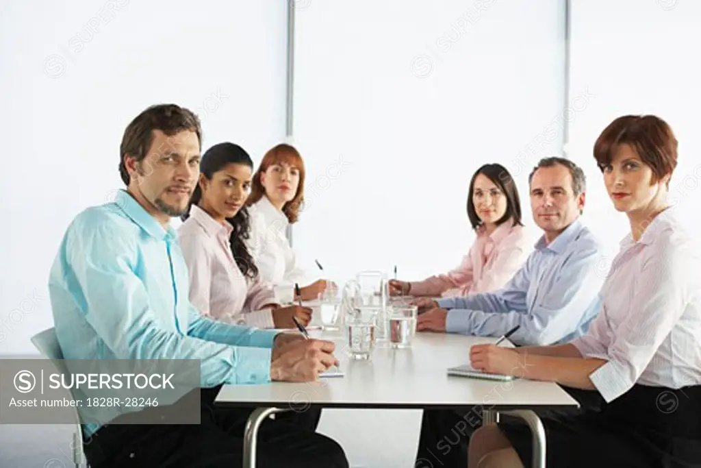 Business People at Boardroom Table   