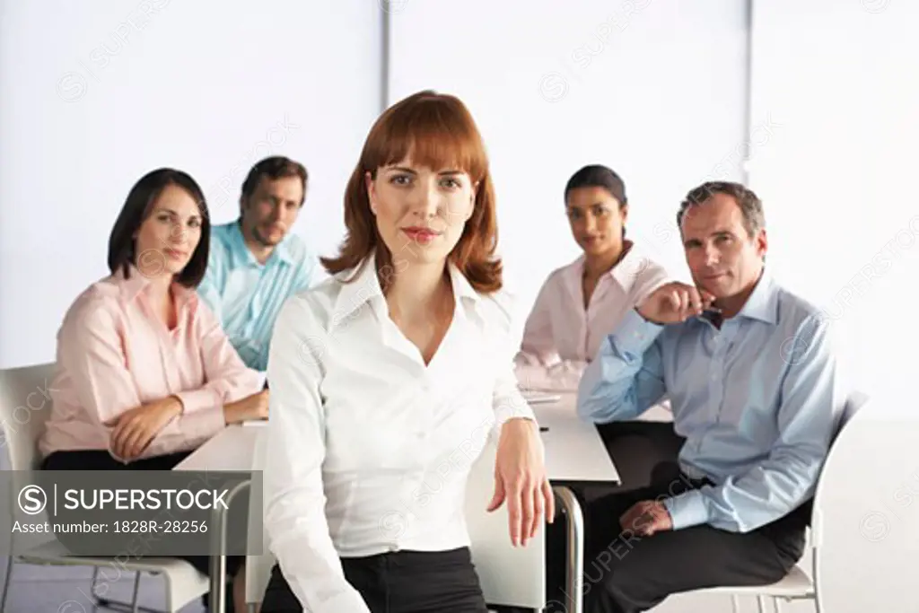Portrait of Business People in Boardroom   