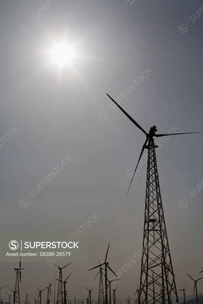 Wind Turbines, Palm Springs, California, USA   