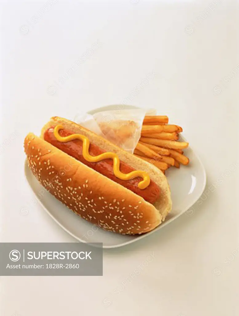 Hotdog with French Fries   