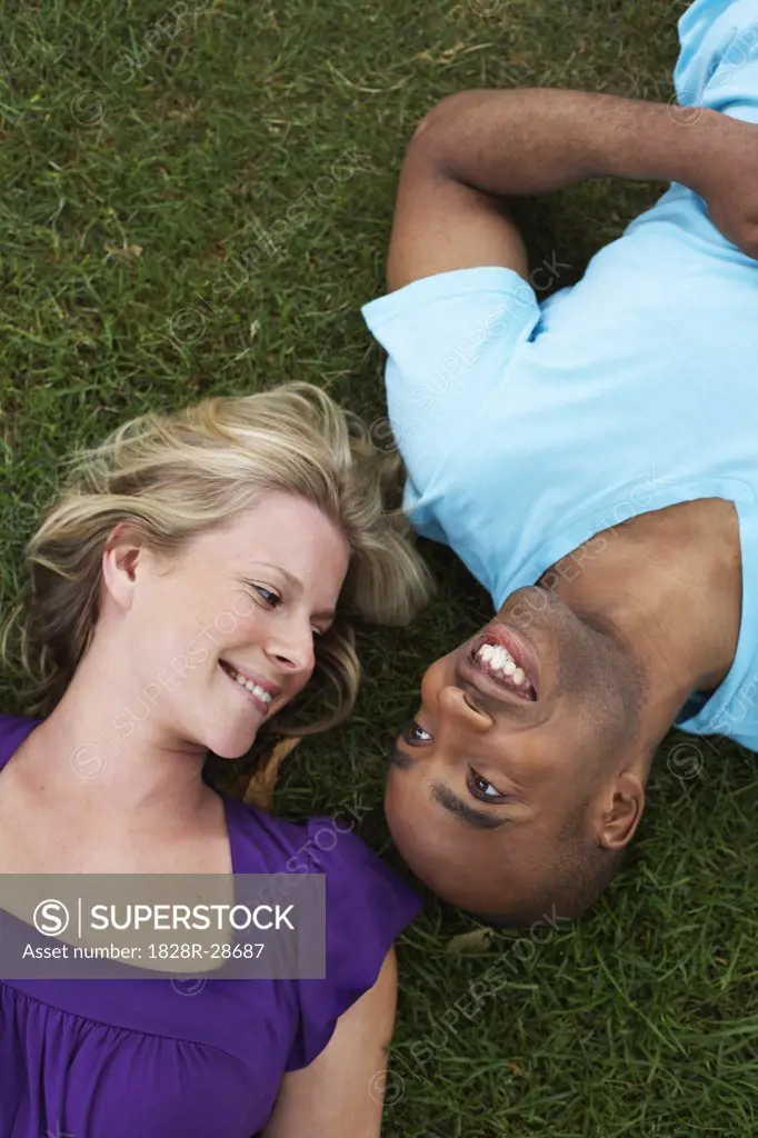Couple Lying in Grass   