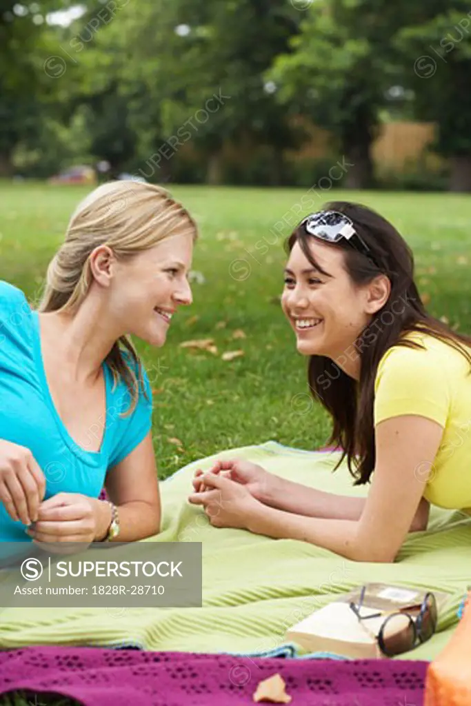 Friends Lying Outdoors   