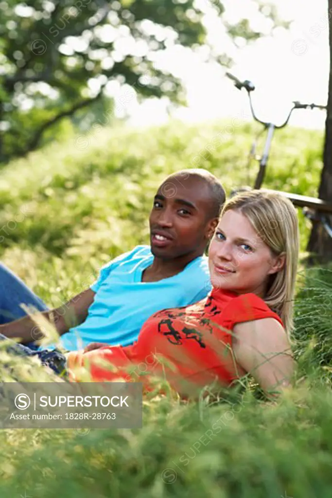Couple Lying in Grass   