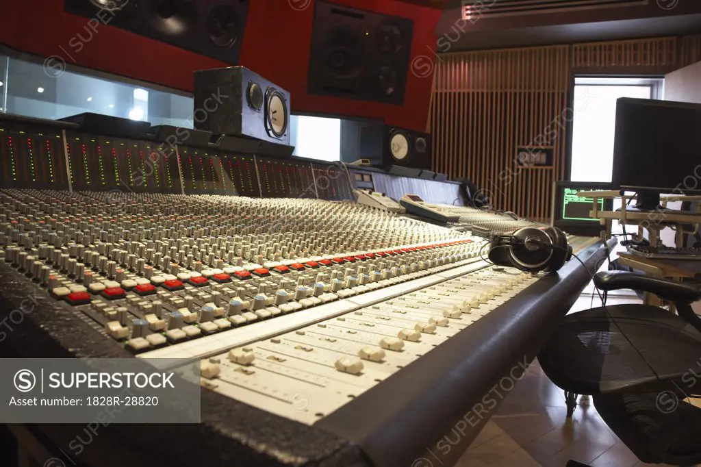 Mixer in Recording Studio   