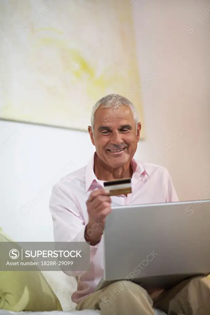 Man Using Laptop   