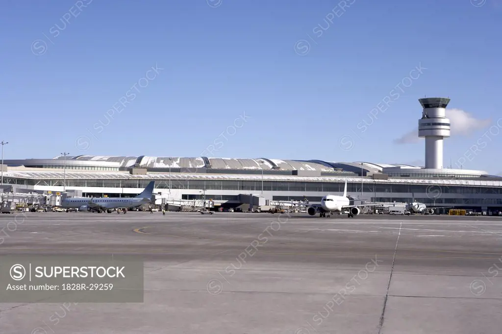 Airplanes at Boarding Gates, Toronto Pearson International Airport, Toronto, Ontario, Canada   