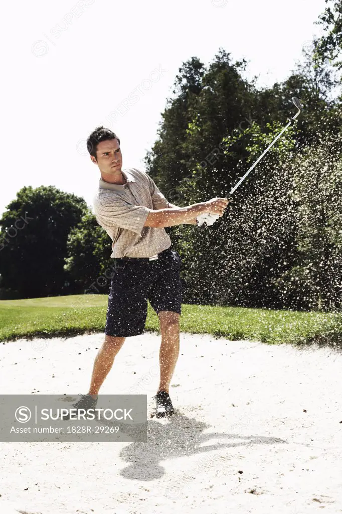 Man Golfing   