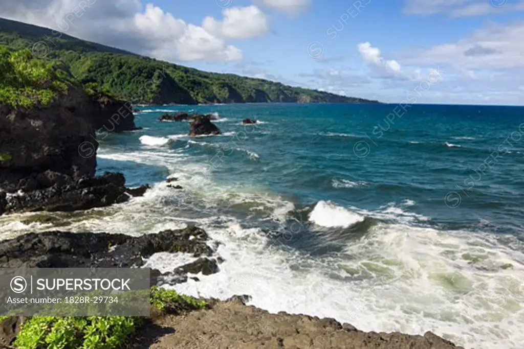 Coastal Region Near Hana, Maui, Hawaii, USA   