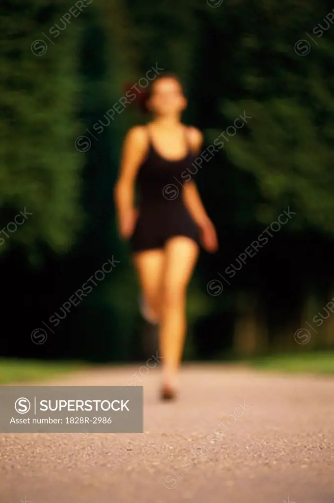 Blurred View of Woman Running Austria   