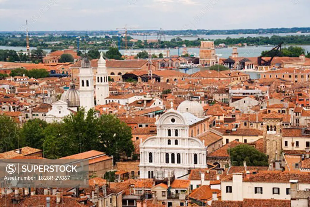 View from the Campanile, Venice, Italy   