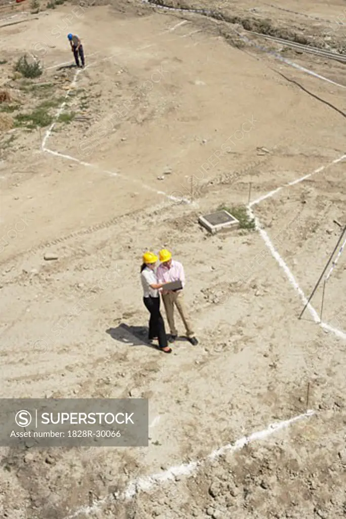 Engineers at Construction Site   